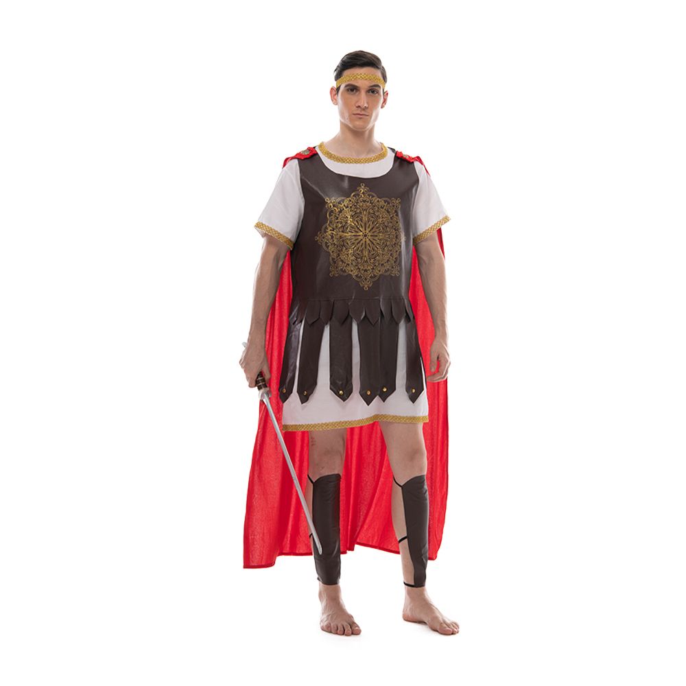 Roman Soldier Mens Fancy Dress Up Outfit Costume Gladiator Male NEW 