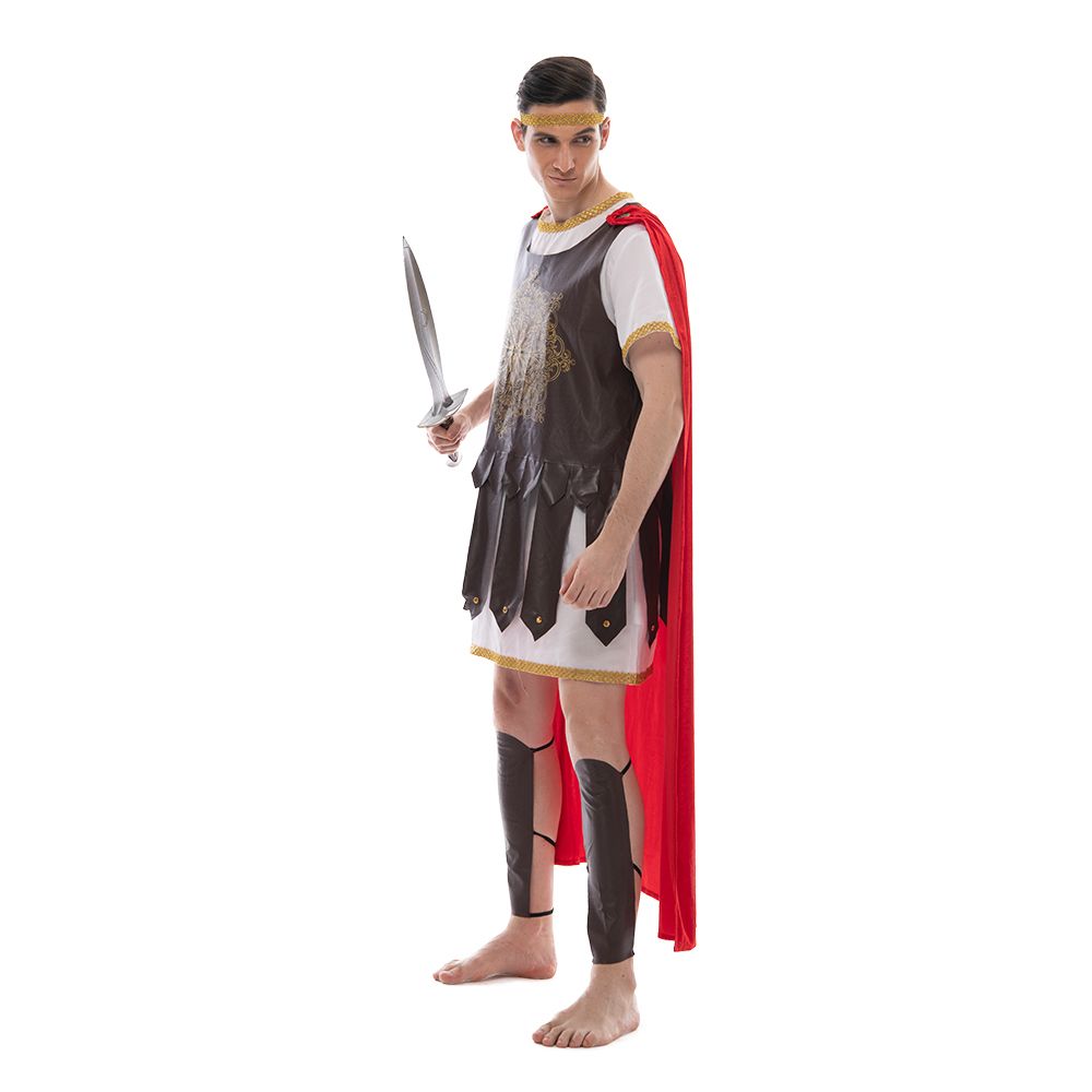 Adult Mens Roman Gladiator Costume Greek Soldier Warrior Fancy Dress Stag Party 