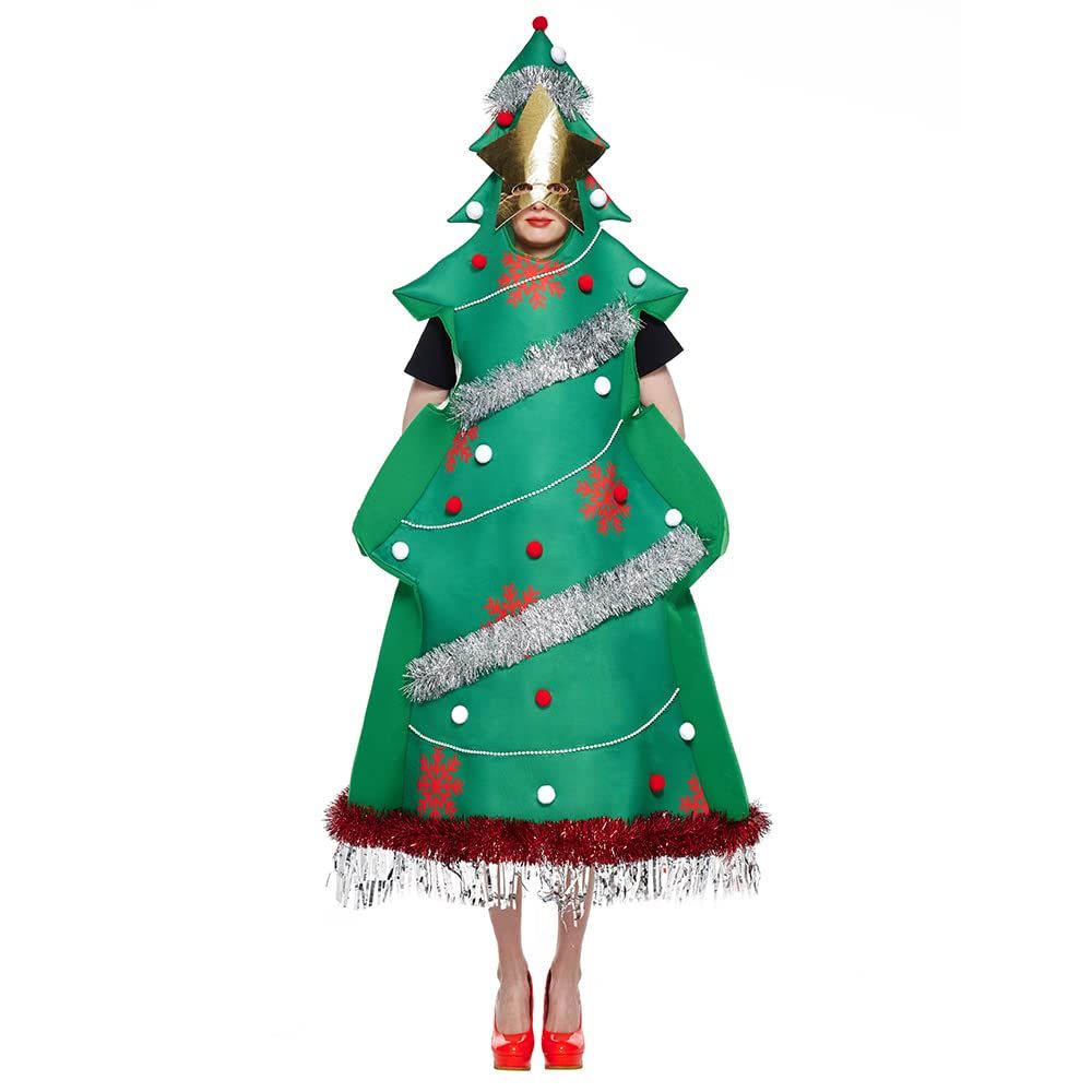 Eraspooky Adult Christmas Tree Costume Funny Xmas Party Women  Dress｜男性用コスチューム｜????2022 クリスマス衣装｜クリスマスエルフ｜大人のコスチューム｜女性の衣装｜クリスマスコスチューム｜Clothing｜Clothing  Accessories｜EraSpooky